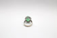 14k White Gold Imperial Jade & Diamond Ring, Size 6.75 - 9.0g