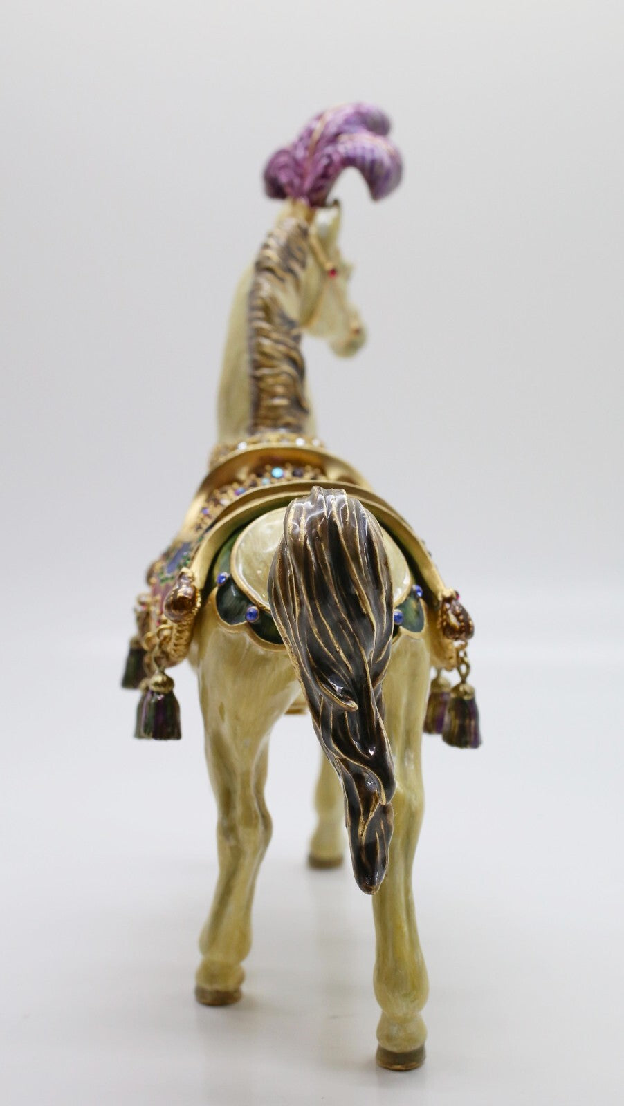 Jay Strongwater Bianco Horse Figurine with Swarovski Crystals