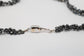 18k White Gold Black Hematite Cluster Necklace, 19 inches - 28.4g