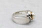 Michael Dawkins Sterling Silver 14k Yellow Gold Pearl Ring, Size 9 - 13.3g