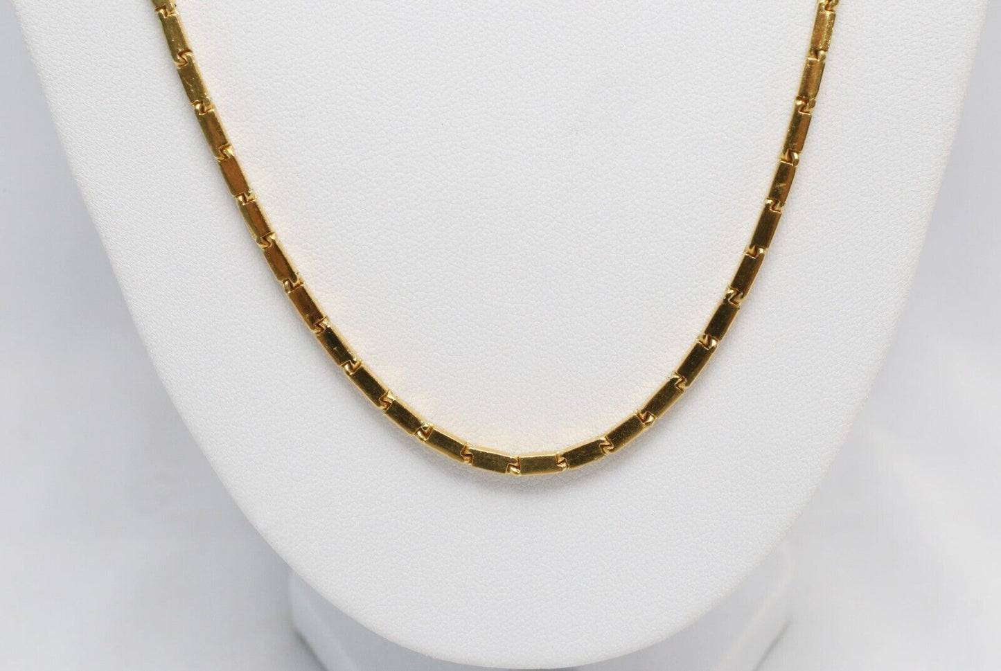 24k Chinese Gold Bar Link Necklace, 22 inches - 30.3g