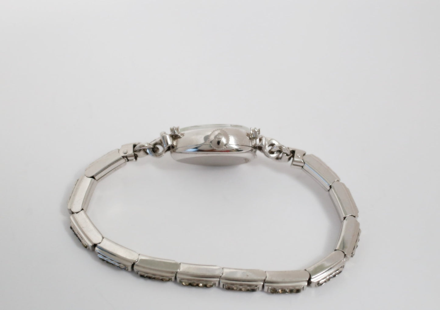 Vintage 14K White Gold LeCoultre Diamond Cocktail Watch, 13.7g