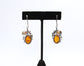 Sterling Silver Baltic Honey Amber Dangle Earrings, 6.9g