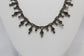 Vintage Sterling Silver Marcasite Choker Necklace, 16.5 inches - 19.5g