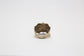 Vintage Sterling Silver Enamel Floral Ring, Size 7.25 - 6.6g