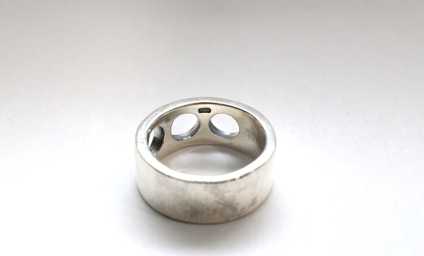 Sterling Silver Solid Contemporary Ring, Size 13 - 17.4g