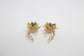 18k Yellow Gold Diamond Leaf Cluster Earrings, 16.7g