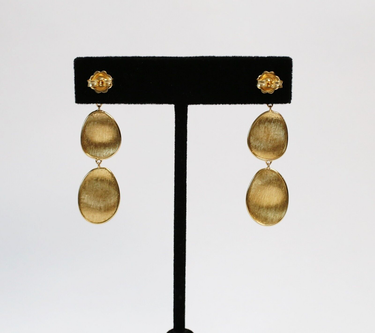 Marco Bicego 18k Yellow Gold Lunaria Three-Tiered Drop Earrings, 4.8g