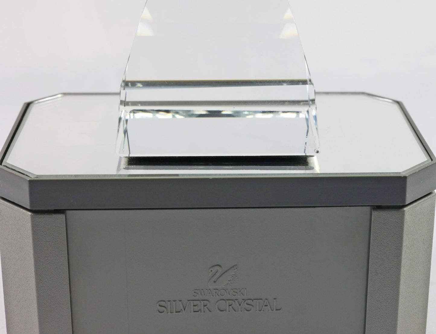 Swarovski Silver Crystal Clear Pyramid Paperweight Figurine
