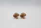 14k Yellow Gold Malachite Stud Earrings, 4.7g