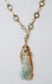 14k Yellow Gold Jade & Diamond Pendant Necklace, 34 inches - 81.5g