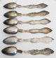 Vintage Ornate Solid Silver Spoons, Set of 6 - 180.0g