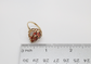 10k Yellow Gold Garnet Cocktail Ring, Size 7.25 - 3.8g