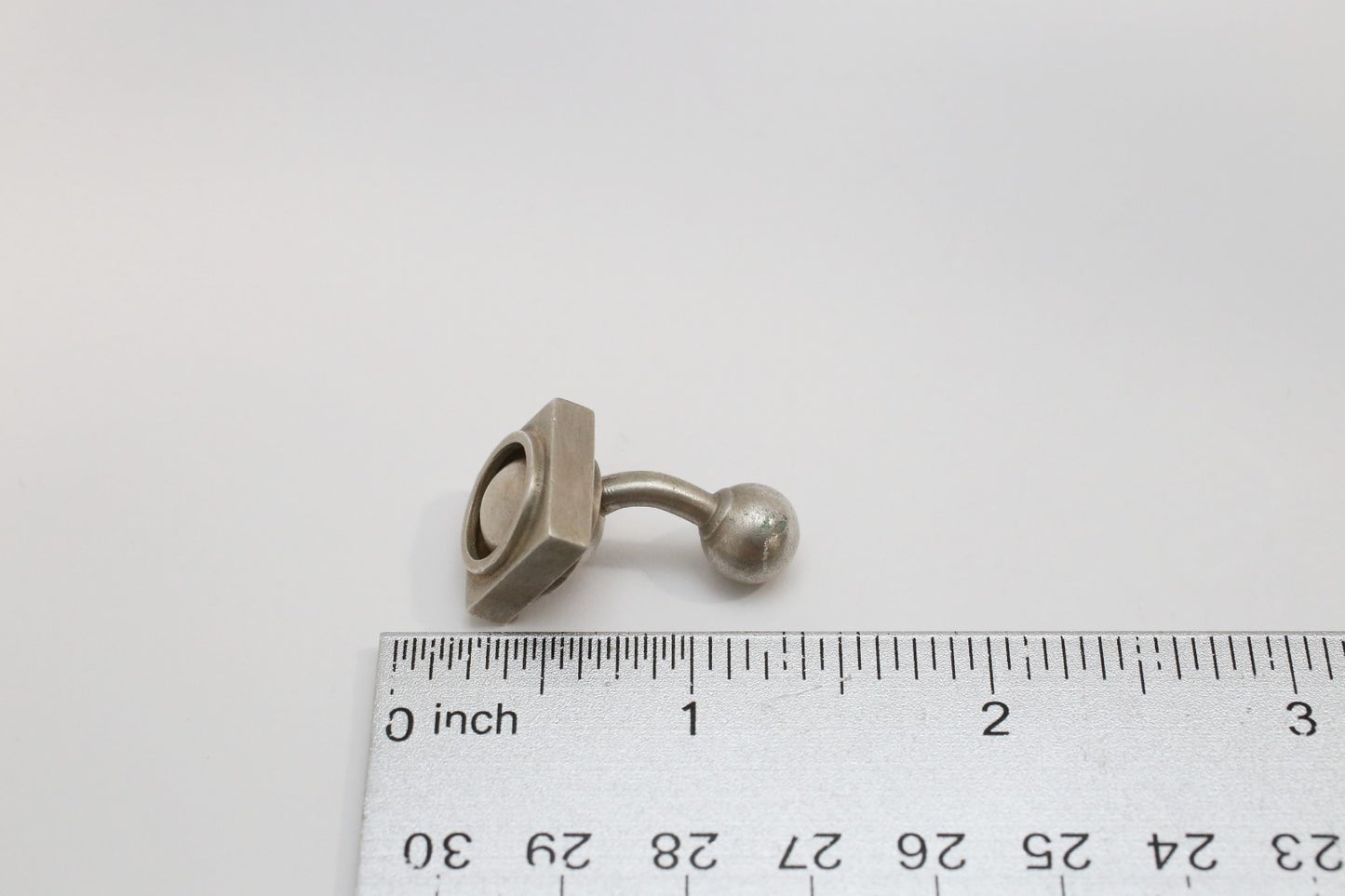 Vintage Sterling Silver Suspended Sphere Cufflinks, 25.1g