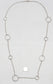 Fine Silver .999 Long Circle Link Necklace, 42 inches - 44.0g