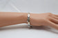 Solvar Silver & 14k Yellow Gold Heart Bracelet, 7.5 inches - 16.0g