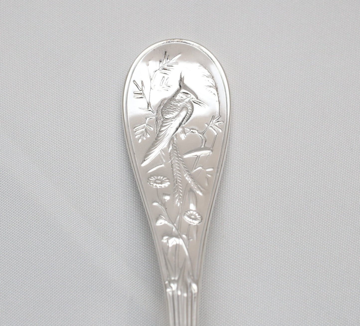 Tiffany & Co Sterling Silver Large Audubon Spoon with Foliage & Bird, 105g