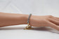 18k White & Yellow Gold Round Link Toggle Bracelet, 7 inches - 13.5g