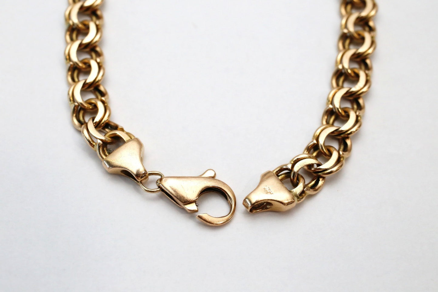 14k Yellow Gold Charm Bracelet, 7.75 inches - 17.8g