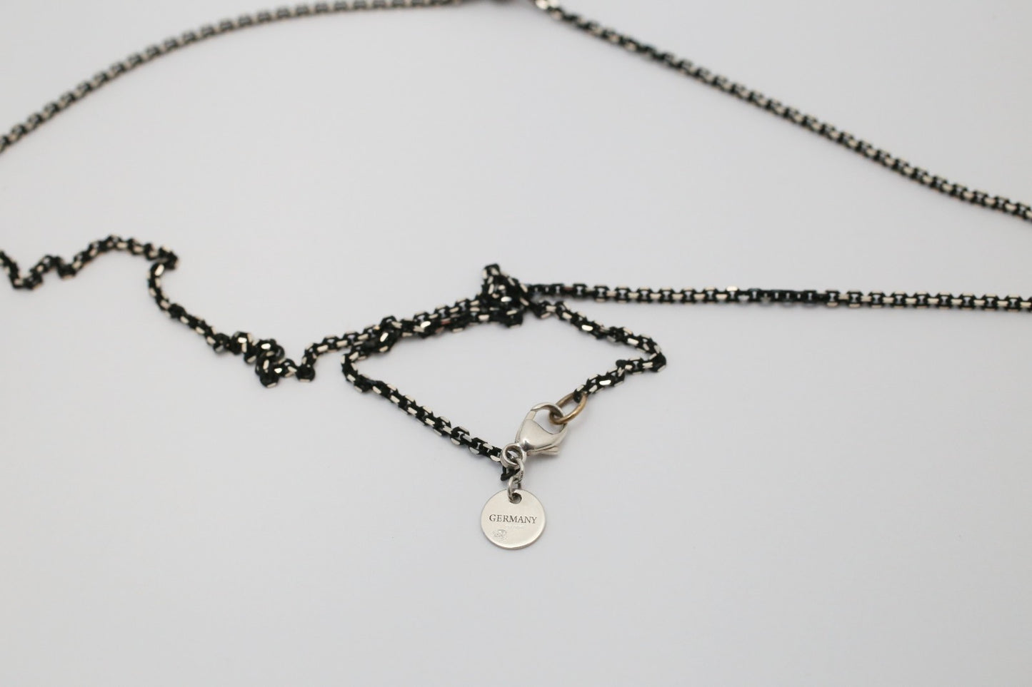 Tiffany & Co Sterling Silver Titanium Key Pendant Necklace, 20 inches