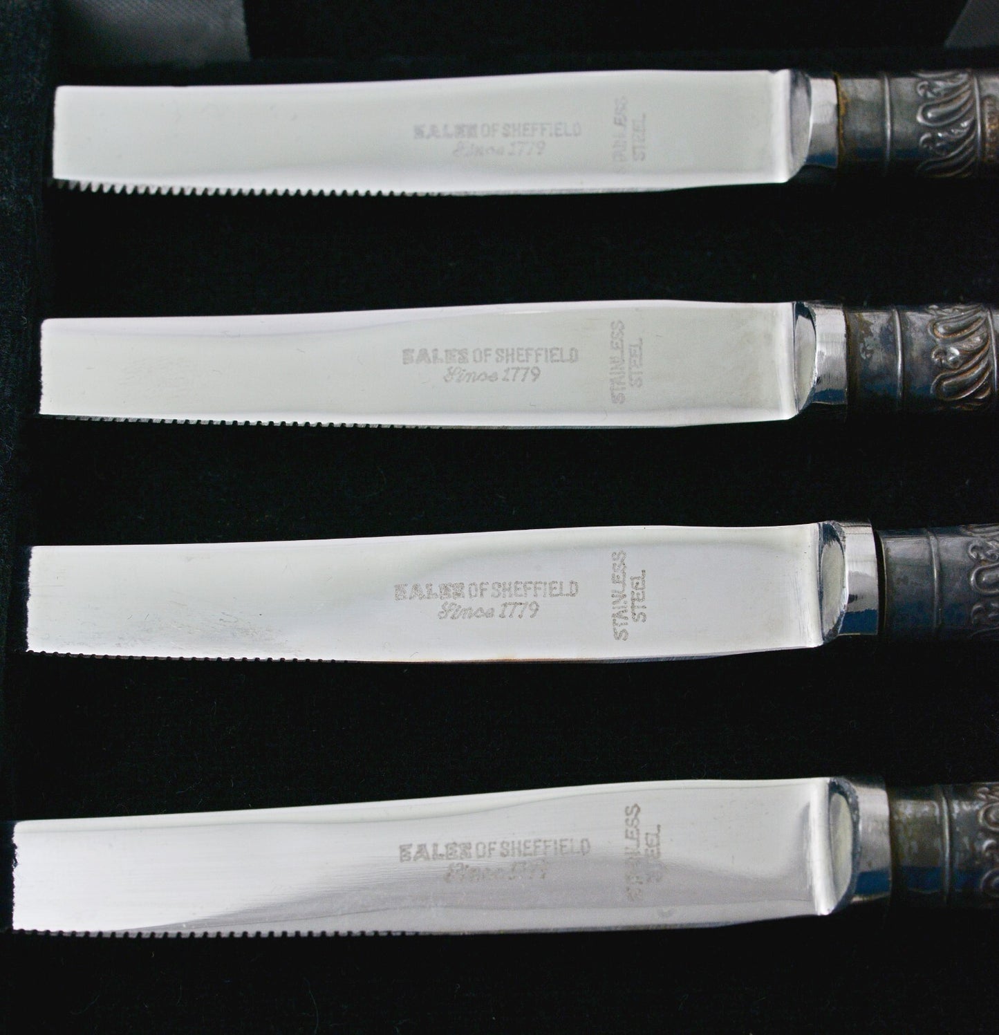 Eales of Sheffield Mother of Pearl 6pc Knife Set & Case