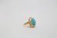 18k Yellow Gold Cocktail Ring, Size 5.5 - 6.4g