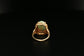 14k Yellow Gold Filigree Cabochon Opal Ring, Size 5.75 - 5.0g