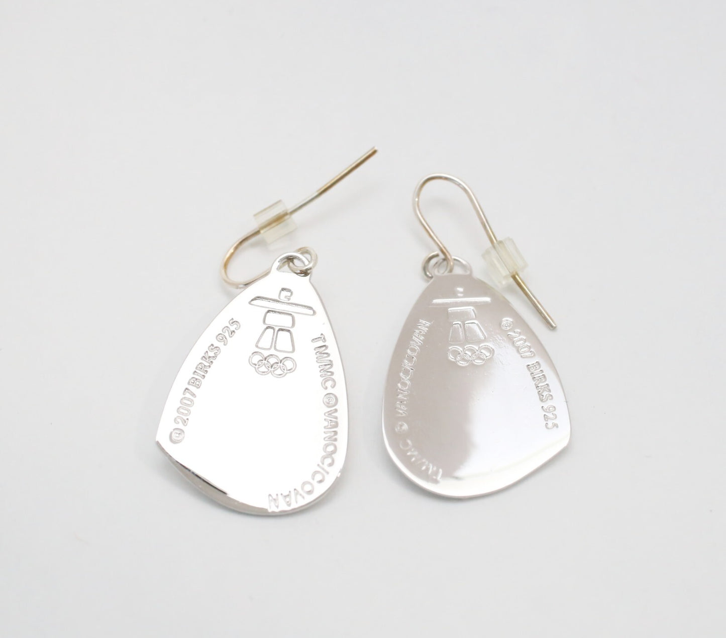 Birks 2007 Vancouver Olympic Sterling Silver Dangle Earrings, 7.3g