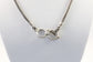 Vintage Sterling Silver Mother of Pearl Necklace, 16 inches - 23.5g