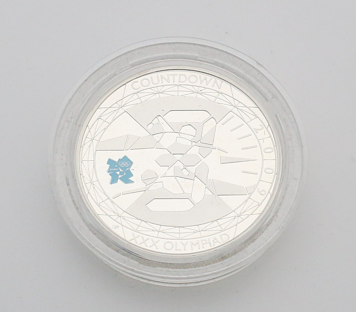 The Royal Mint 2009 Silver Proof Countdown to London Swimming Olympic Coin, 5 Pounds