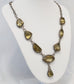 Vintage Sterling Silver Gemstone Necklace, 17.5 inches - 39.6g