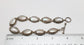 Sterling Silver Mother of Pearl Oval Link Bracelet, 9 inches - 24.7g