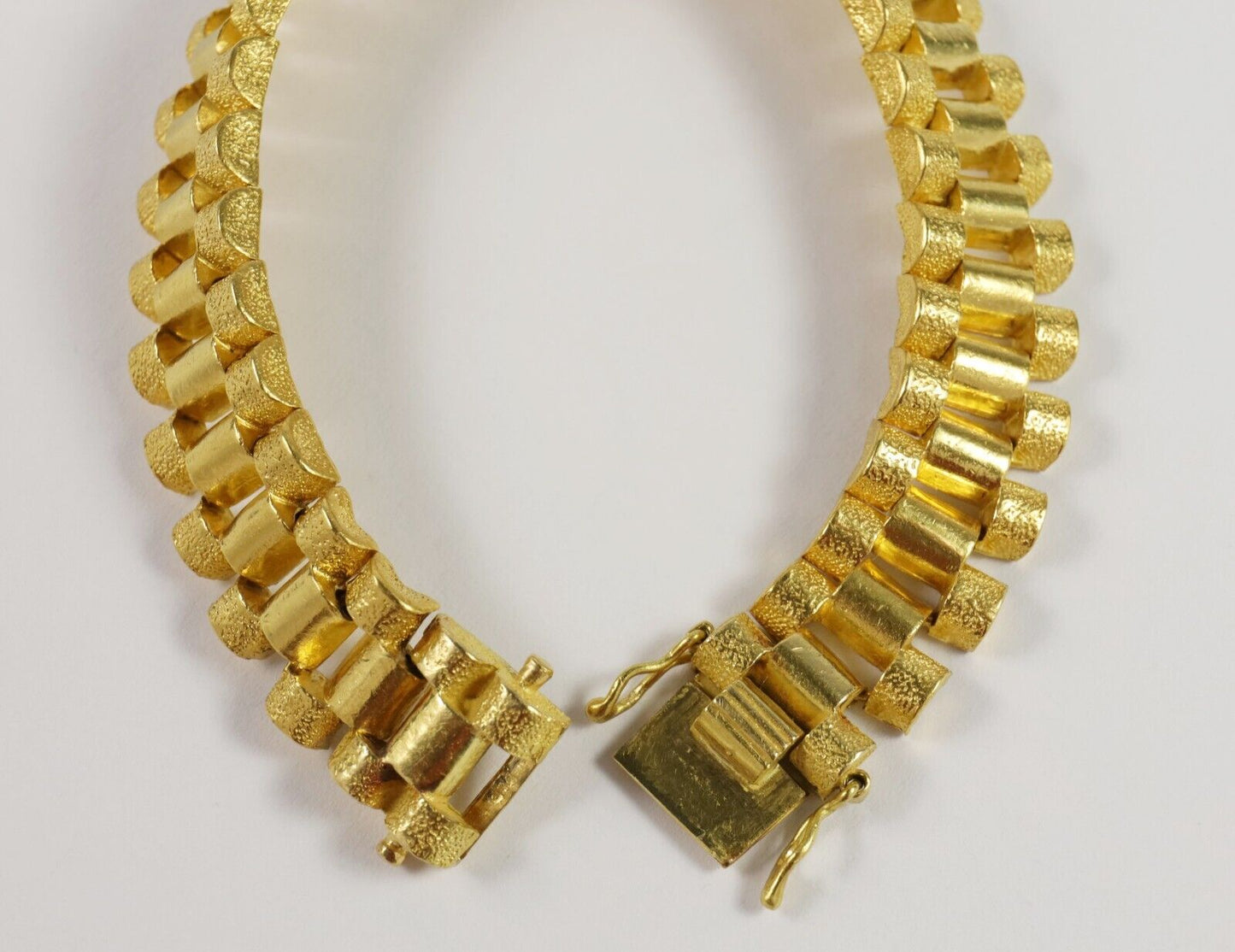 24k Yellow Gold Heavy Bracelet, 7.5 inches - 57.3g