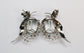 Vintage 18k White Gold Aquamarine & Diamond Earrings, 35.4g