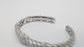 Judith Ripka Sterling Silver Twisted Rope Cuff Bracelet, 6.5 inches - 24.0g