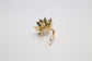 18k Yellow Gold Diamond Leaf Cluster Earrings, 16.7g