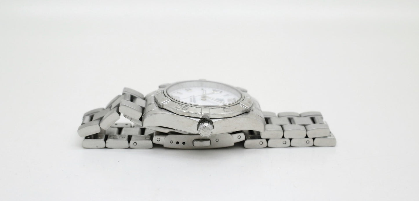 Tag Heuer Aqua Racer WAF1311 Date White Shell Dial Quartz 32mm