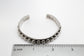 Sterling Silver Beaded Cuff Bracelet, 6.75 inches - 18.8g