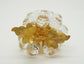 Swarovski Crystal Gold Leaf Grape Cluster Figurine 7550NR20029