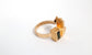 14k Yellow Gold Avant-Garde Green Tourmaline Ring, Size 7 - 6.3g (Made in Finland)