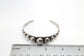 Mexico Sterling Silver Beaded Cuff Bracelet, 7 inches - 13.1g