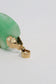 18k Yellow Gold Heart Shaped Jade Pendant, 3.4g