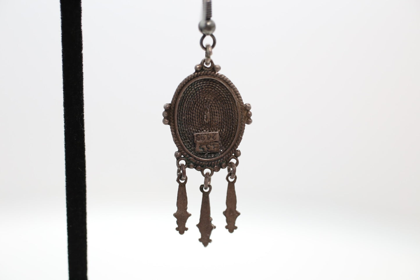 Antique European 835 Silver Dangle Earrings, 5.1g