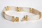 14k Yellow Gold Mother of Pearl Link Bracelet, 7.5 inches - 16.1g