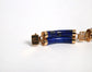 14k Yellow Gold Blue Lapis Lazuli Link Bracelet, 7.25 inches - 15.3g