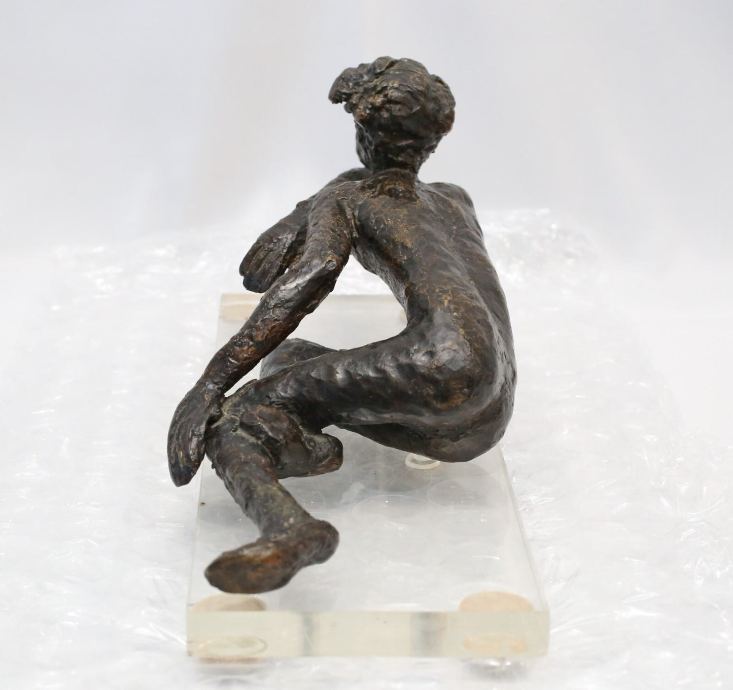 Victor Salmones "Boy on a Pillow" Bronze Sculpture