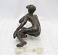 Victor Salmones "Boy on a Pillow" Bronze Sculpture