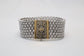 Platinum & 18k Gold Mesh Link Bracelet, 7.5 inches - 40.0g