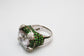 18k White Gold Tsavorite Garnet, Kunzite & Diamond Ring, Size 7 - 16.0g