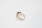 14k White & Yellow Gold Diamond Bee Ring, Size 7 - 7.6g